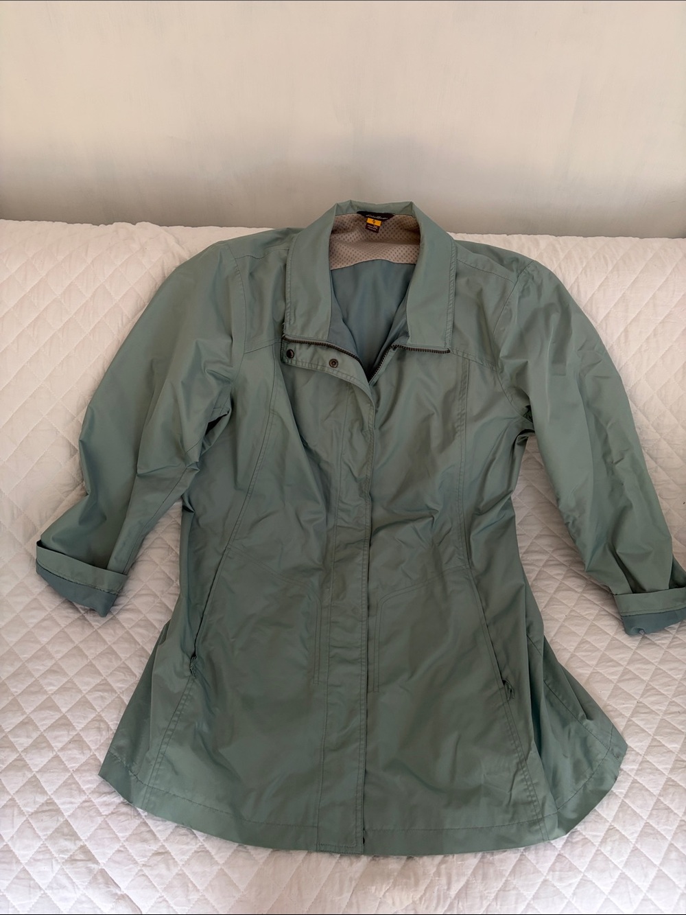 Eddie Bauer Light Sage Women's Trench Jacket